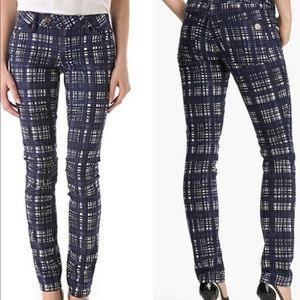 Tory Burch Connor Tab Front Skinny Jeans